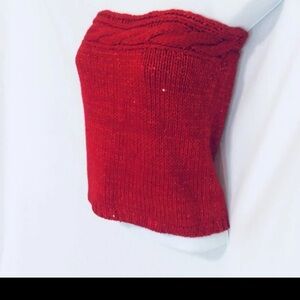Red Knit Tube Top